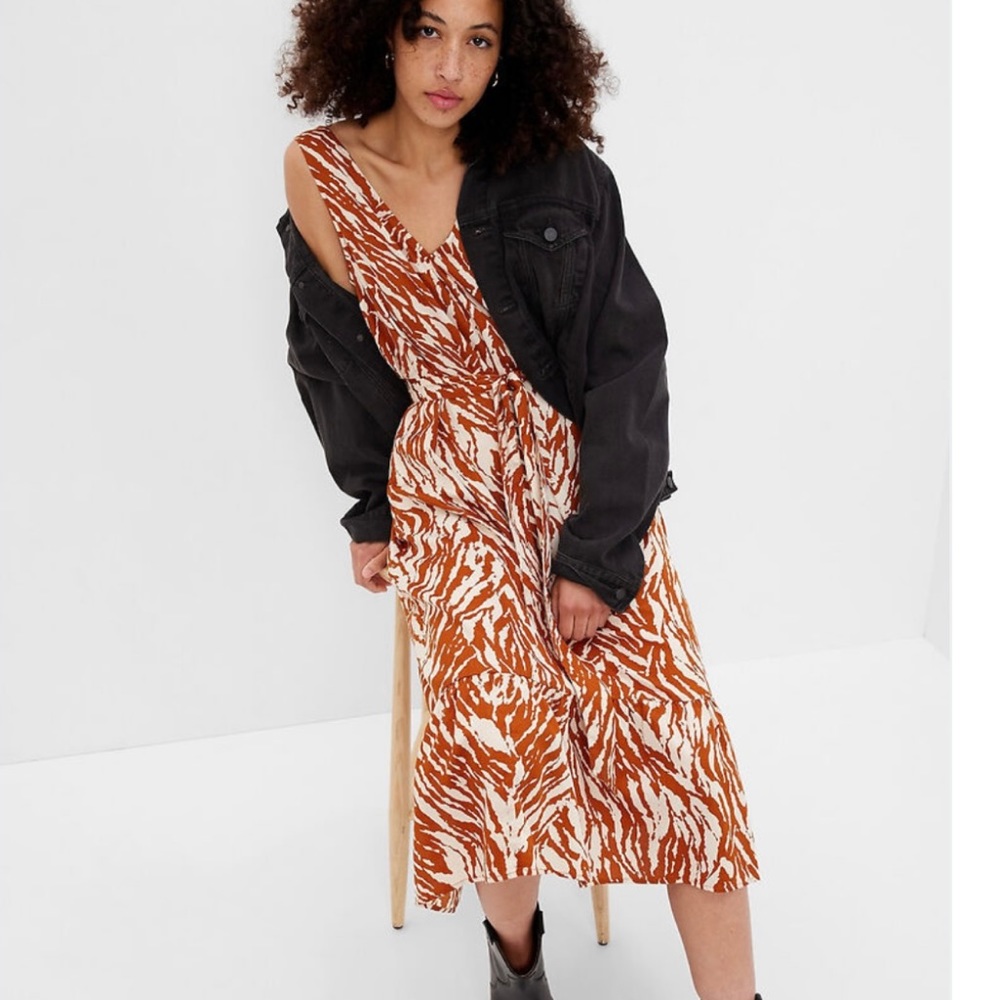 Zebra print maxi dress